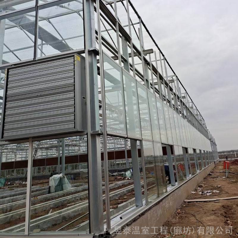 昱泰蔬菜花卉育苗大棚智能阳光板玻璃连栋温室YTWSWL0155