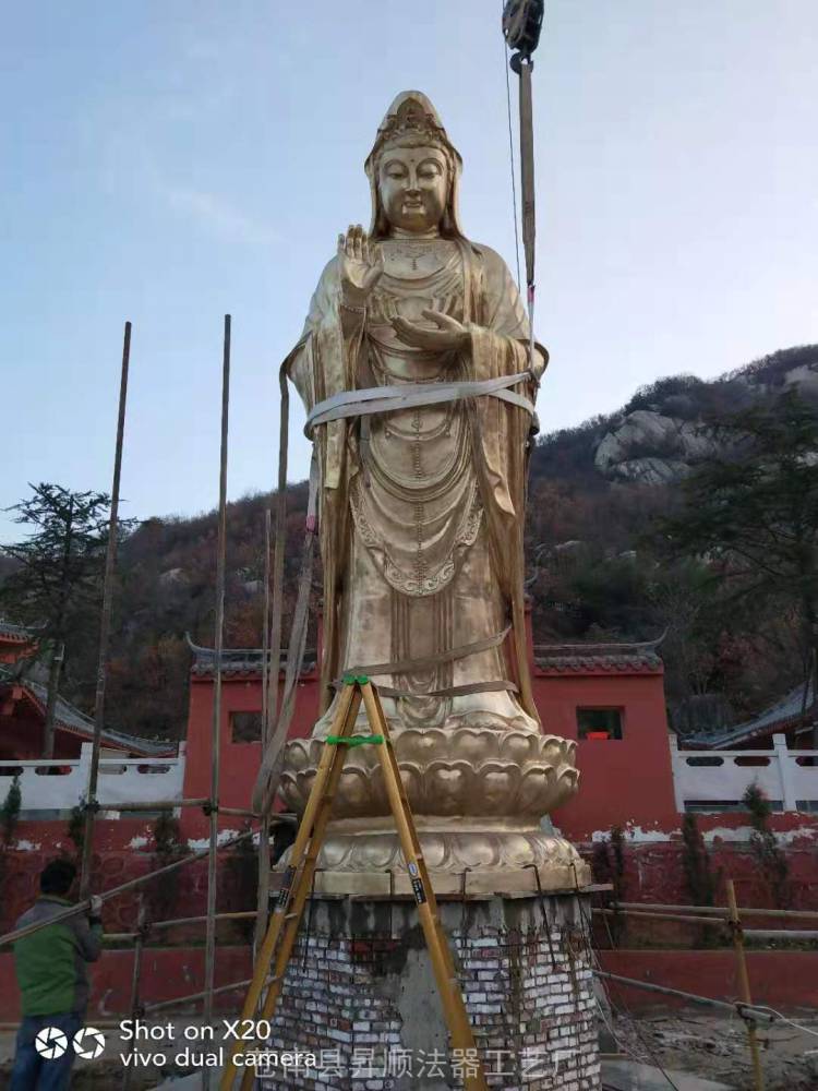苍南昇顺佛像厂家生产寺庙观音殿玻璃钢佛像 铸铜南海观音 7.