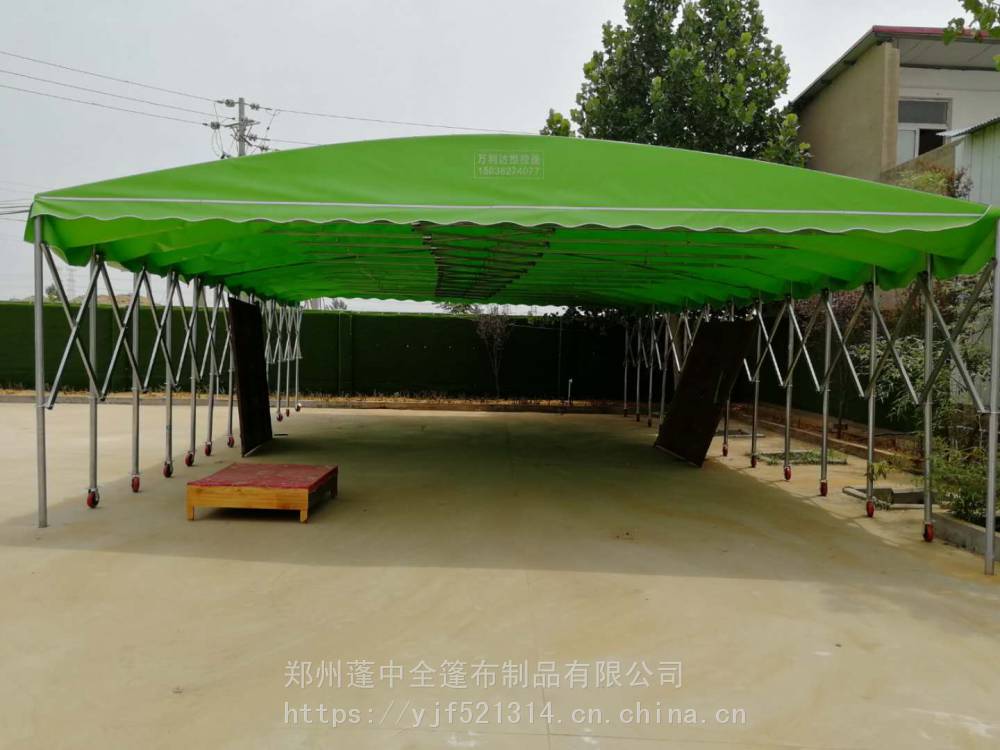 厂家批发推拉蓬伸缩雨蓬大型工业仓储蓬电动雨棚