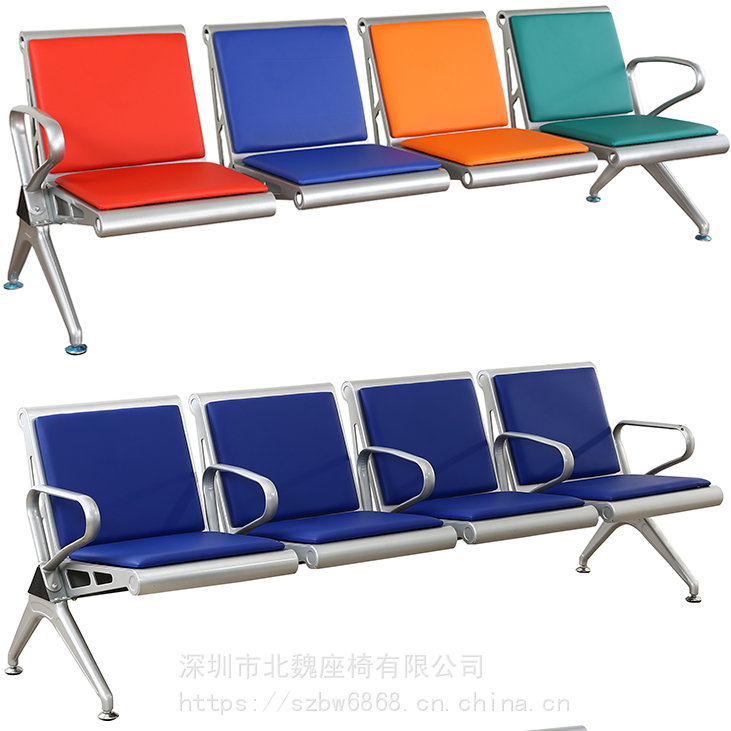 4座不锈钢长椅四连座等候椅铁连体椅3人机场椅铁椅子公共联排座椅