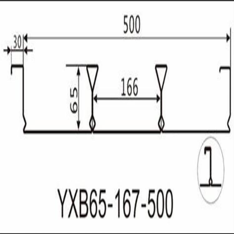 供应全国地区YXB65-167-500闭口楼承板可来料加工