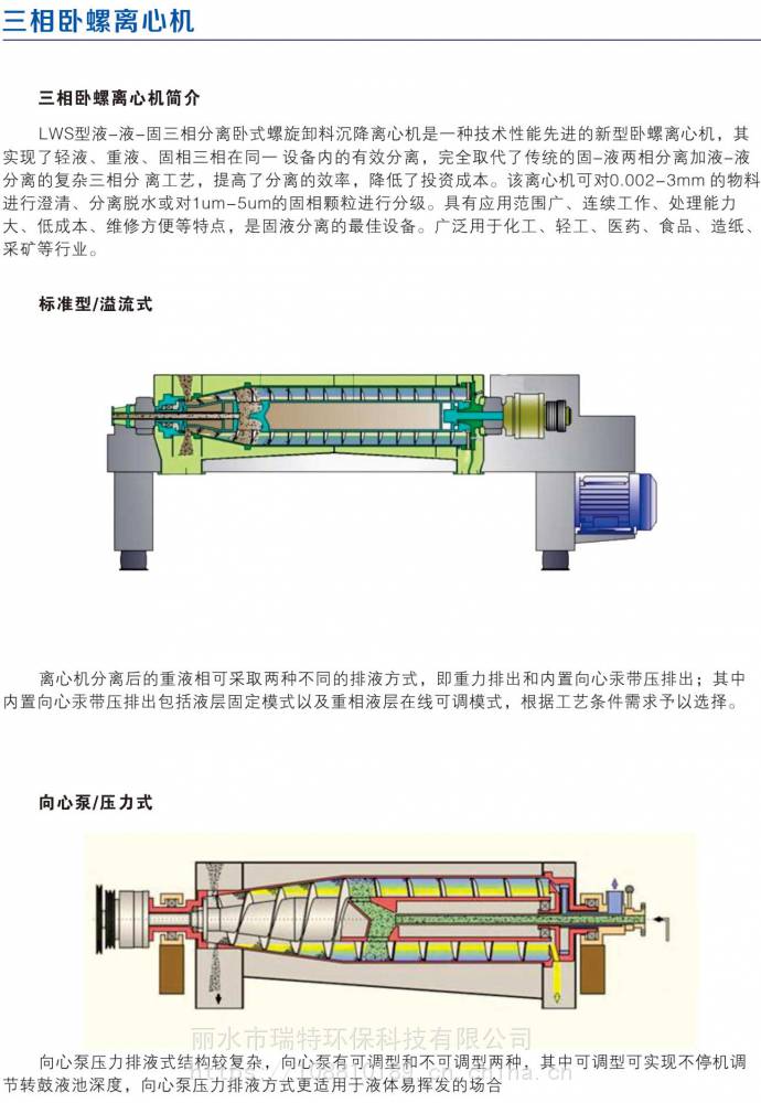 油水渣三相离心机 卧式螺旋卸料沉降离心机