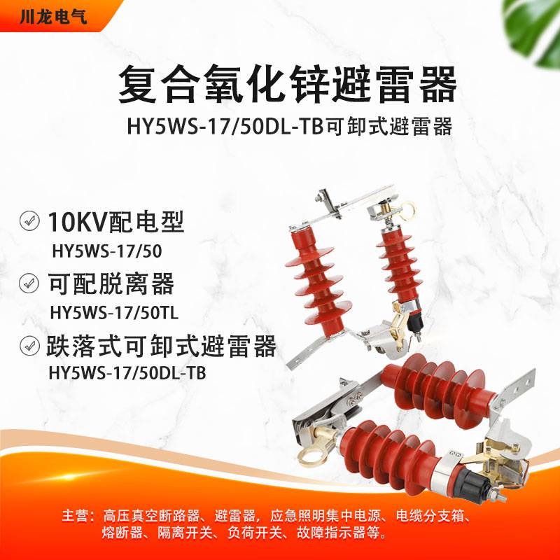 HY5WS-17/50DL-TB可卸式跌落式避雷器可投式氧化锌避雷器