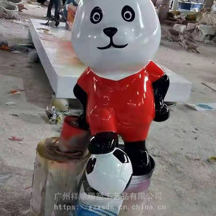 熊猫玻璃钢雕塑玻璃钢卡通动漫雕塑生产厂家祥顺雕塑