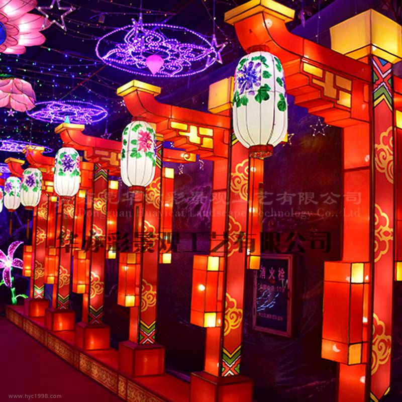 東莞華亦彩工廠源頭直銷定制大型花燈產品現貨戶外亮化酒店廣場裝飾美陳2021牛年燈光節來圖定制