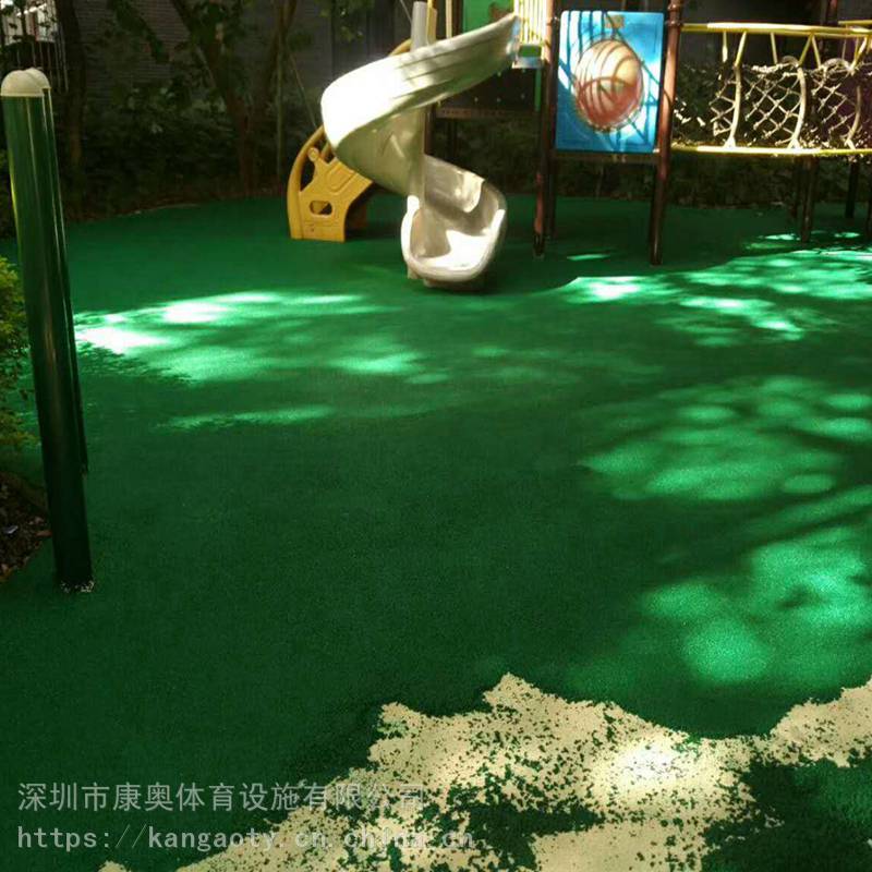 广东省梅州市室外地垫施工价格橡胶颗粒垫价格彩色颗粒地坪价格