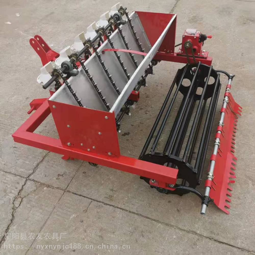 桃核播种机 四轮6行种蒜机有变速箱调节株距小