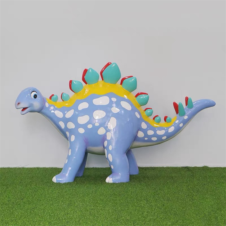 卡通恐龙雕塑玻璃钢动物模型幼儿园装饰公仔小品雕塑