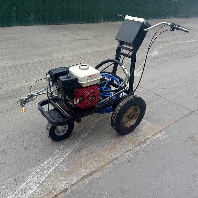 小区停车位冷喷划线车 厂家直销塑胶跑道划线机 不干胶冷喷划线机