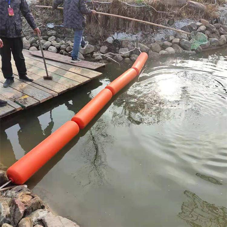 河道拦漂排建设买水电站拦污排pe塑料浮筒