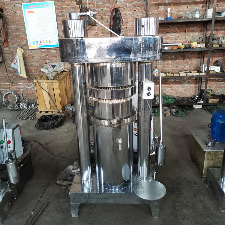 芝麻油生产设备黑芝麻液压榨油机150小型流动式瓜子核桃仁榨油机