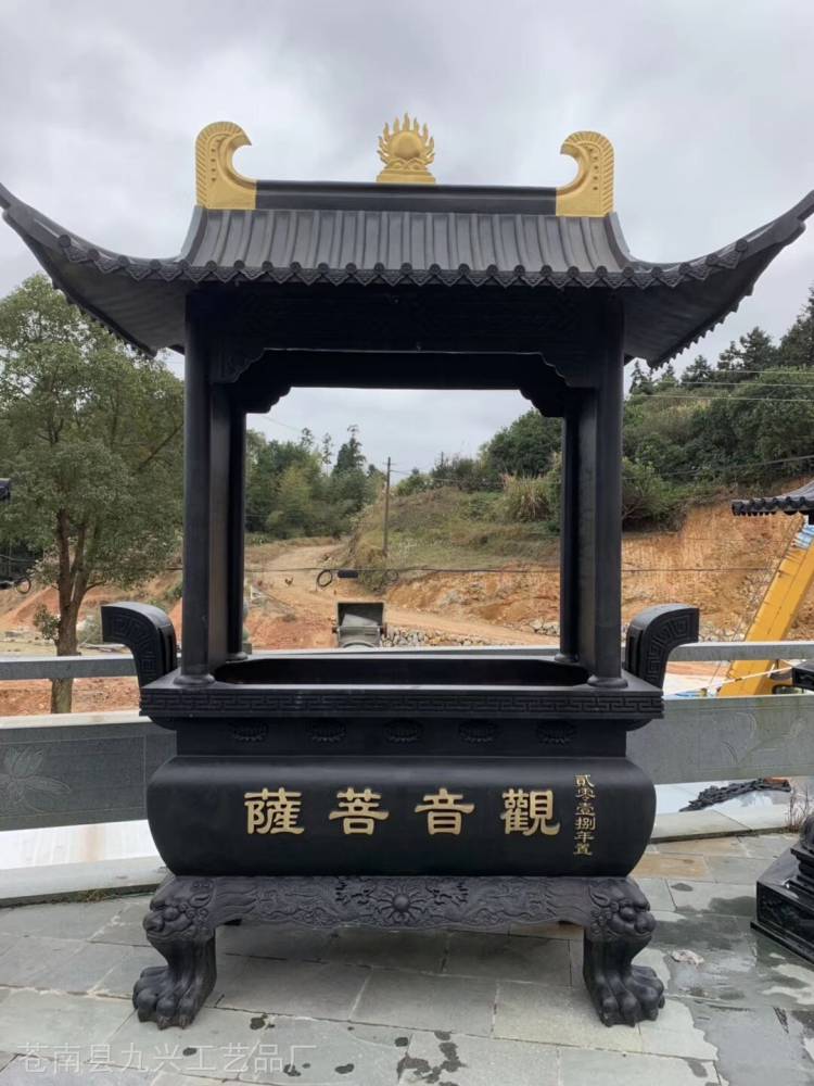 廠家直銷寺廟寺院大型鑄鐵香爐/道觀長方形香爐定製