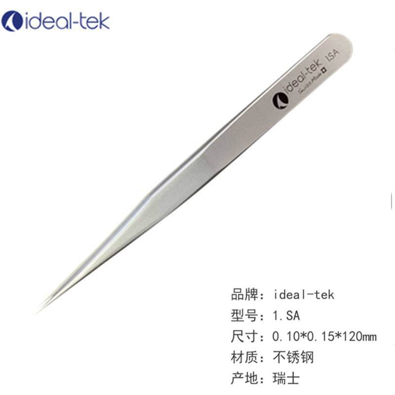 ideal-tek镊子1.SA 尖头不锈钢抗磁微电子组装镊子 导线夹持镊子