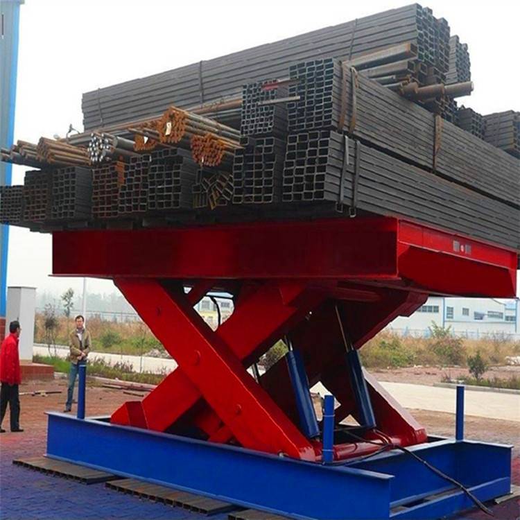 榆中县供应多功能液压剪叉式升降机定制5吨货物举升机固定式升降平台升降货梯