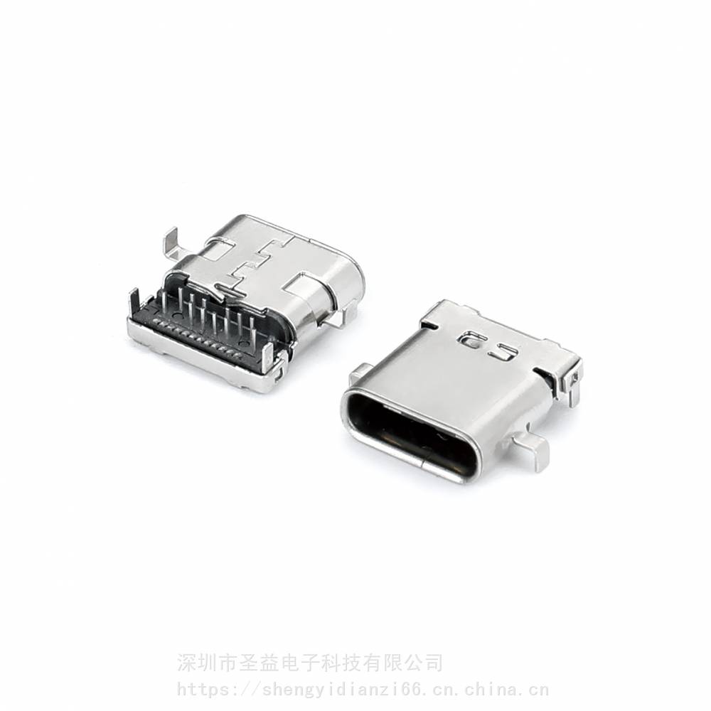 USB31TYPE-C母座24P沉板前插后贴沉板1