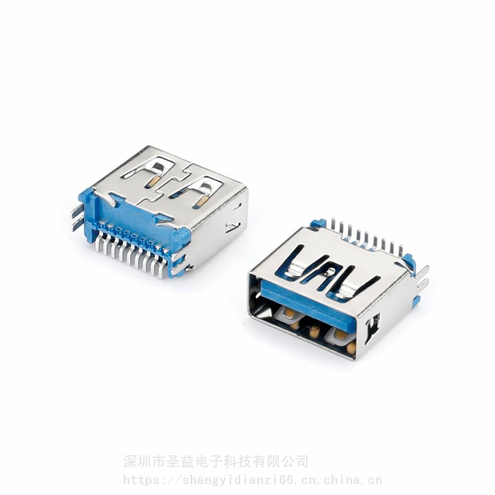 USB30母座AF/A母30立贴180度立式贴片S