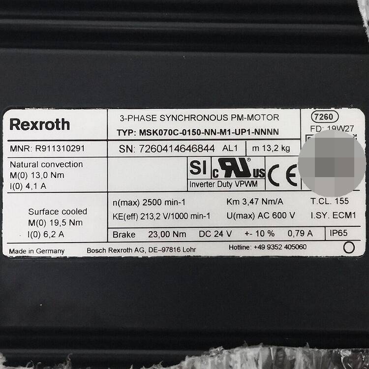 Rexroth//控制元件//R911310291MSK070C-0150-NN-M1-U