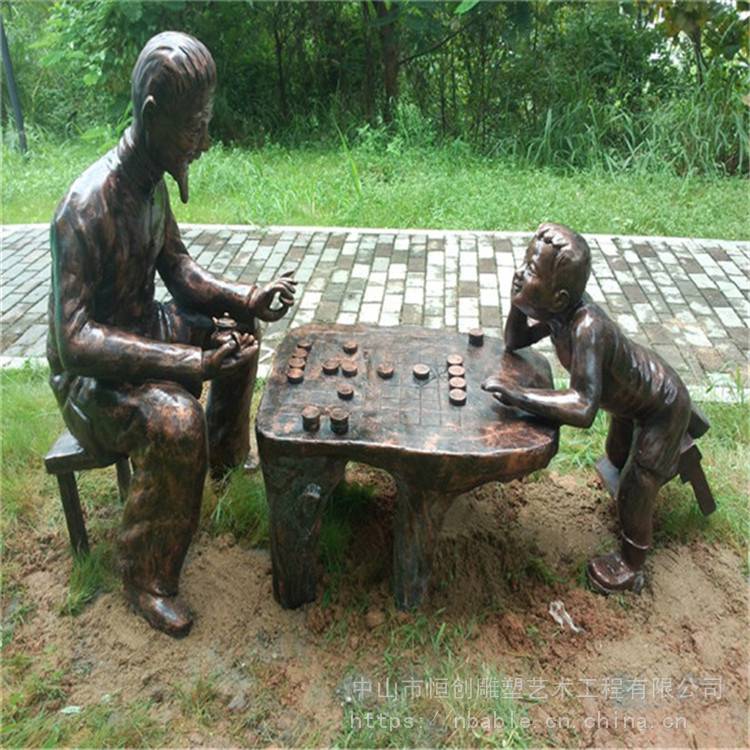 茂名孝道主题雕塑主题公园人物小品雕塑仿铜玻璃钢造型雕像