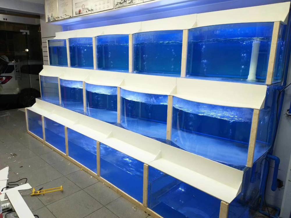 广州南沙生鲜鱼池海鲜鱼池氧气泵广州汇沣水产鱼池海鲜缸
