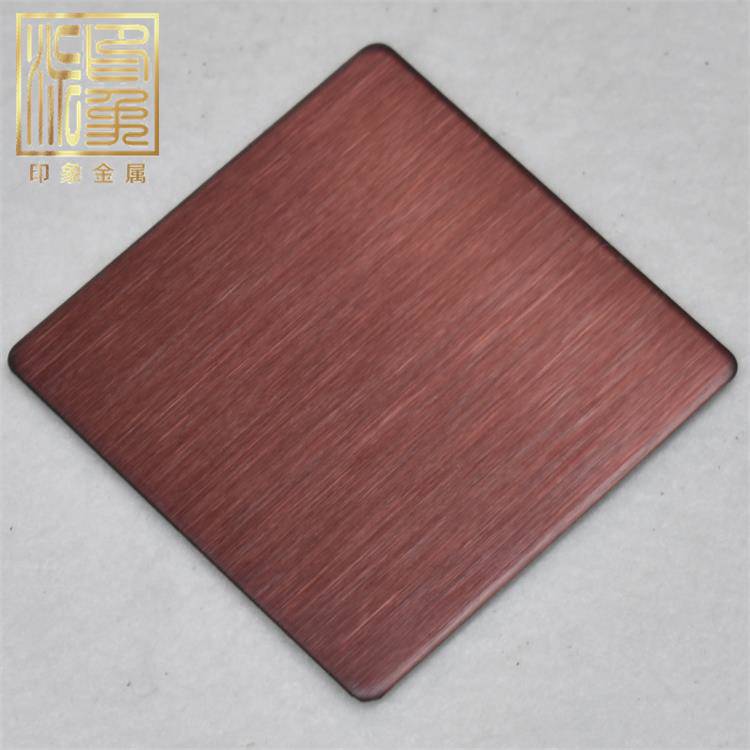 316拉丝咖啡色不锈钢装饰板/电镀咖啡金防指纹处理