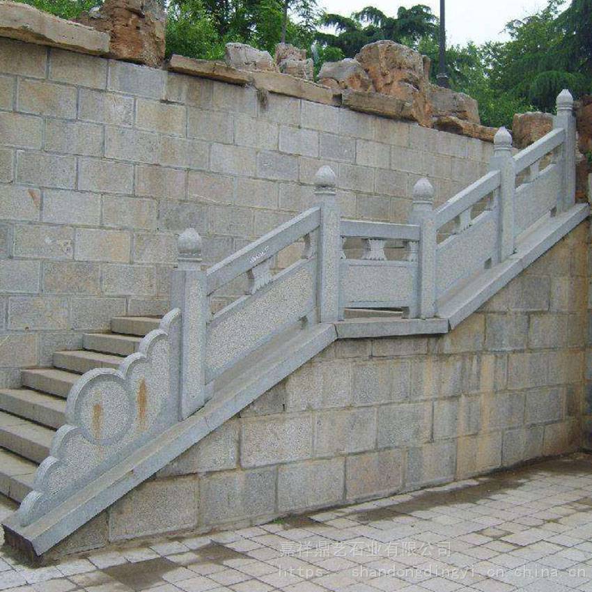 定制河道石栏杆大理石大浮雕栏杆古建公园阶梯扶手石栏杆