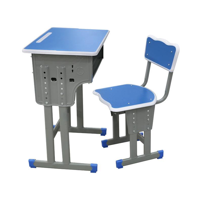 学校教室单人课桌椅中小学校用学习可升降调节桌课桌凳