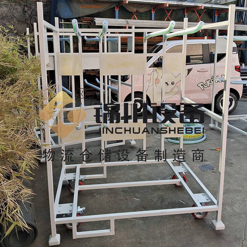 锦川非标钢制双排挂式工装车多层材框架零件物流台车定制厂商