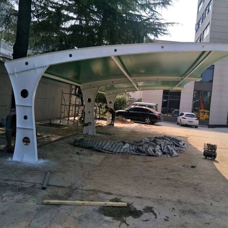 顺发承接SF5138小区电动车停车场遮阳蓬安装充电桩膜结构雨棚