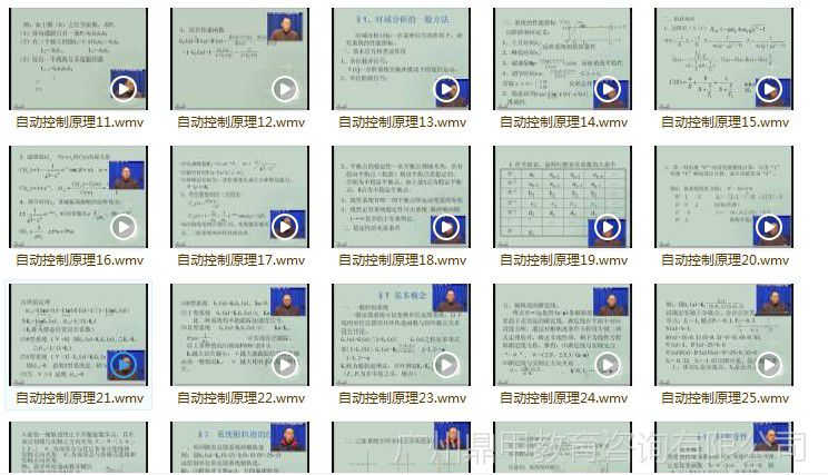 【7套,71G】自动控制原理视频教程胡寿松版石