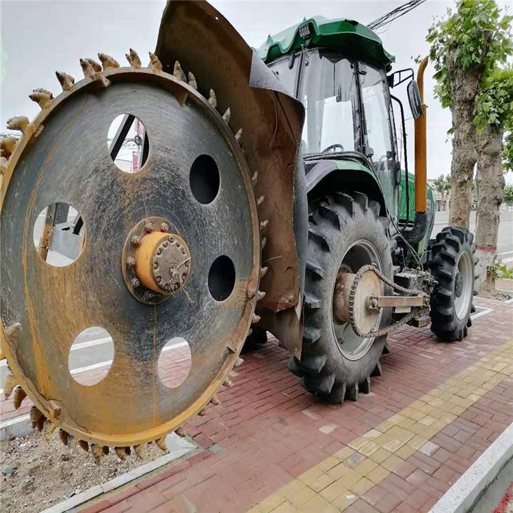 水泥路面开槽机混凝土地面开沟机拖拉机带圆盘挖沟机