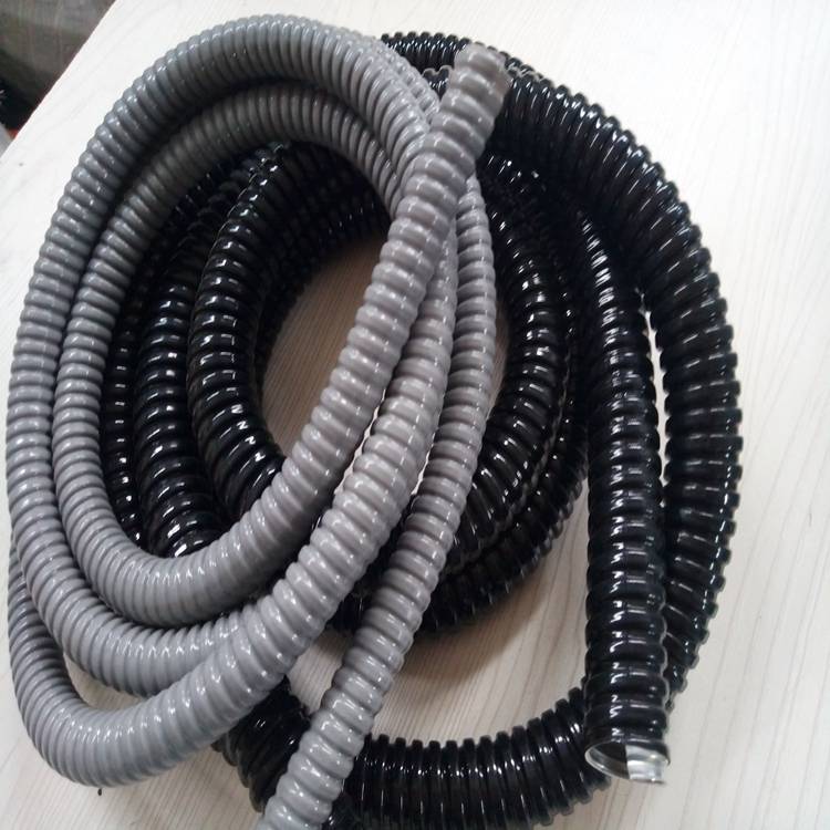 单扣包塑蛇形管镀锌包塑金属软管Φ20加厚包塑蛇皮管100米/卷