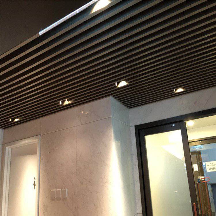铝方通 铝型材喷涂木纹U型槽 吊顶 背景墙用铝合金方管