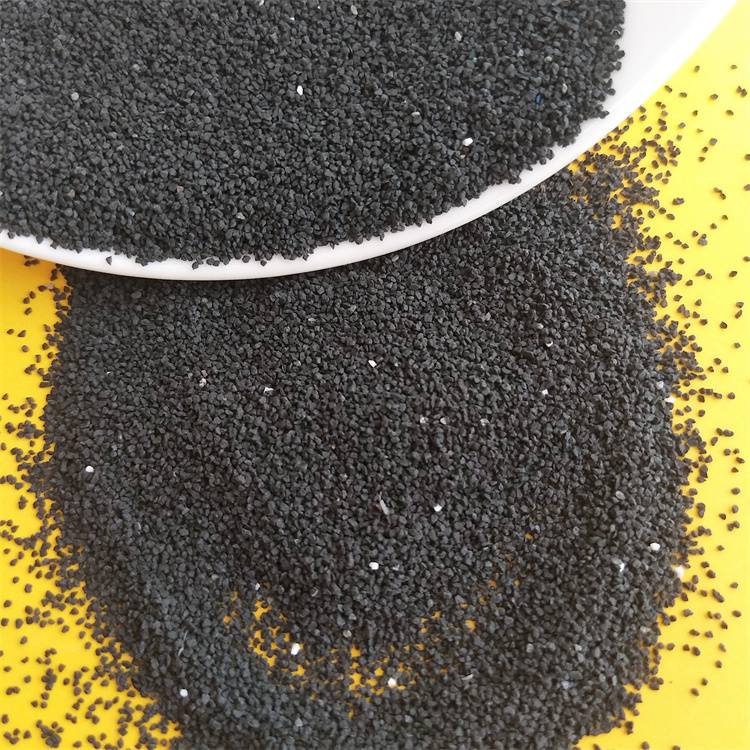 洁亿加工黑色浮砂40-60聚氨酯自流平树脂彩砂耐用抗污