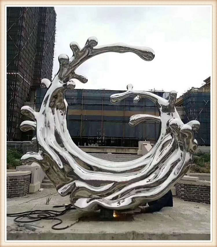 优质厂家不锈钢雕塑来图定制大型白钢雕塑主题金属雕塑广场装饰摆