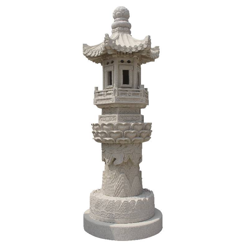 和之 广场古代的石灯 黄绣石日式落地灯 线雕工艺半手工方式