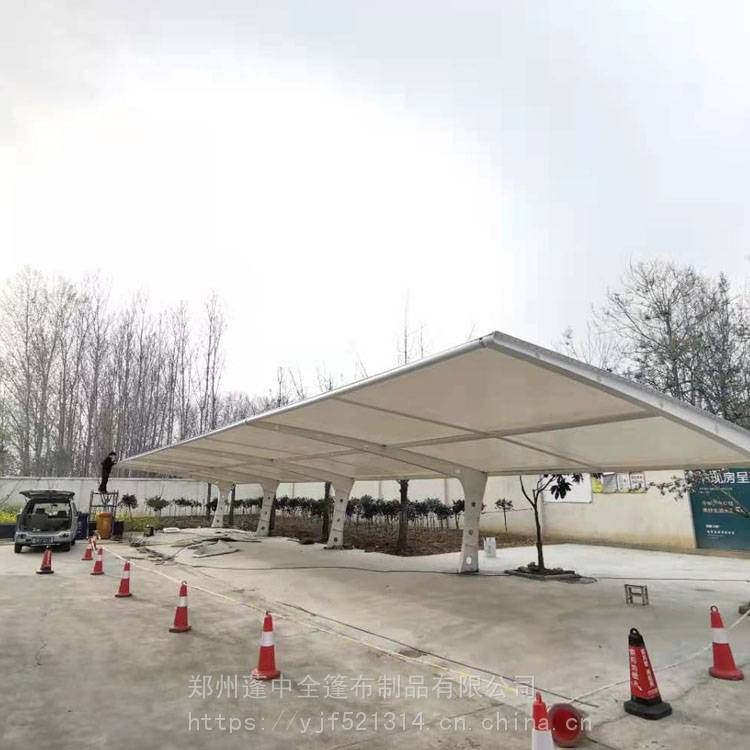 顺发厂家专业定做汽车充电桩停车棚遮阳蓬雨篷