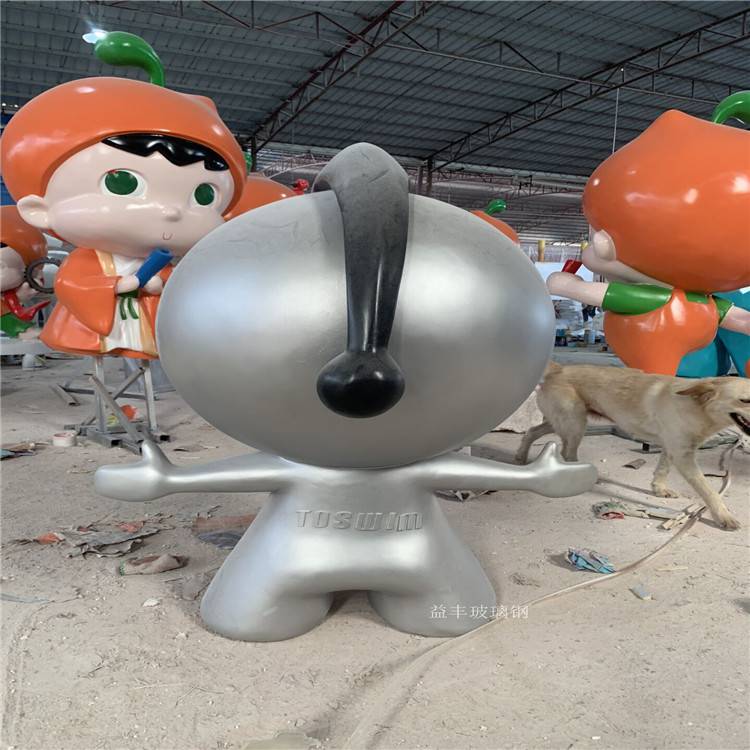 肇庆玻璃钢公仔雕塑商场卡通造型雕塑益丰定做