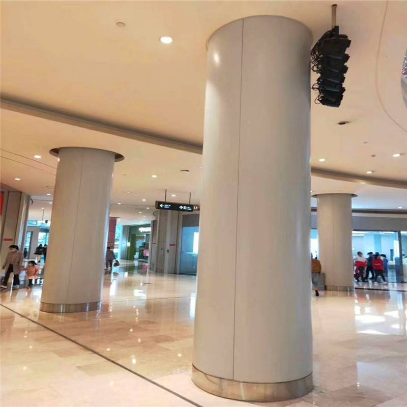 圆形包柱铝单板_商场弧形包柱铝单板
