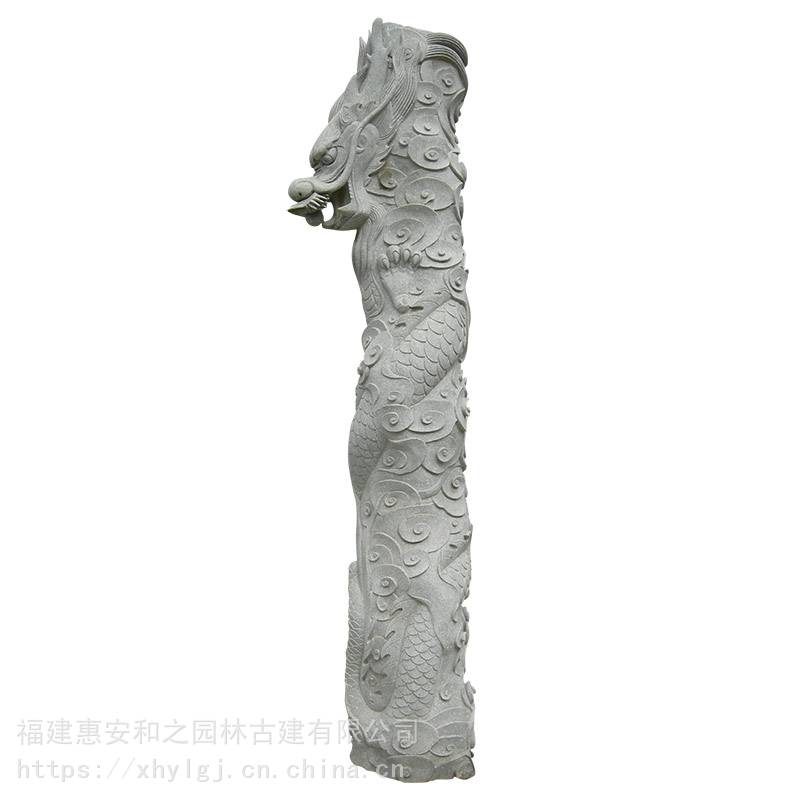 上海石雕龙柱报价 古建筑本地石材塑石柱子 石柱厂家