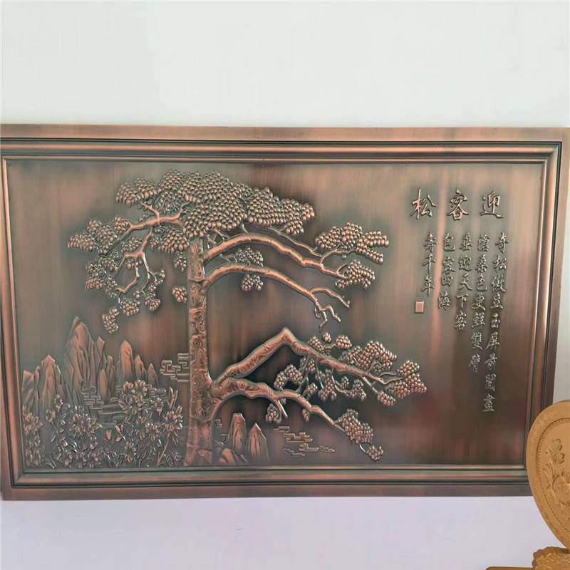 广州红古铜浮雕铝单板浮雕图案铝单板浮雕刻字定制厂家