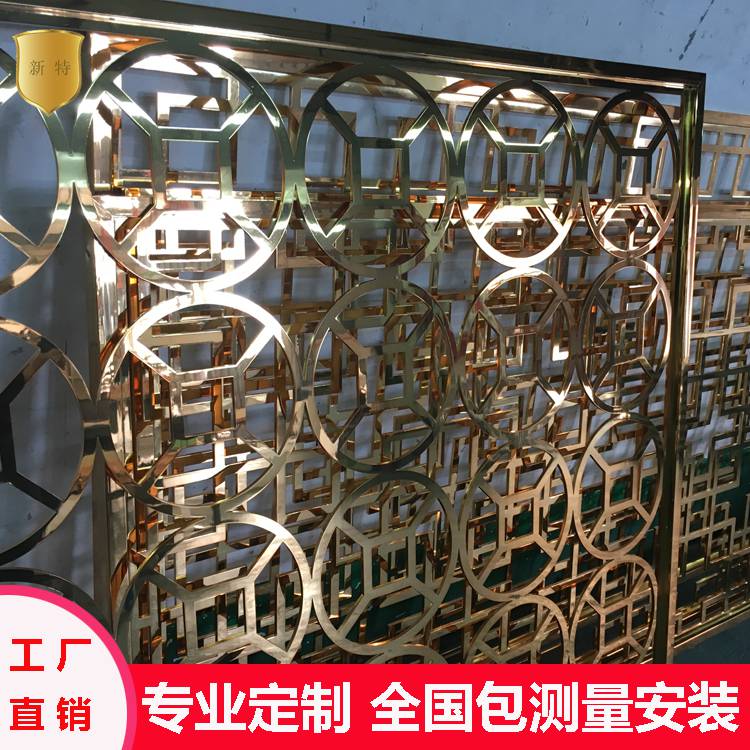 铜板欧式屏风定制铜雕花室内客厅玄关加工方案