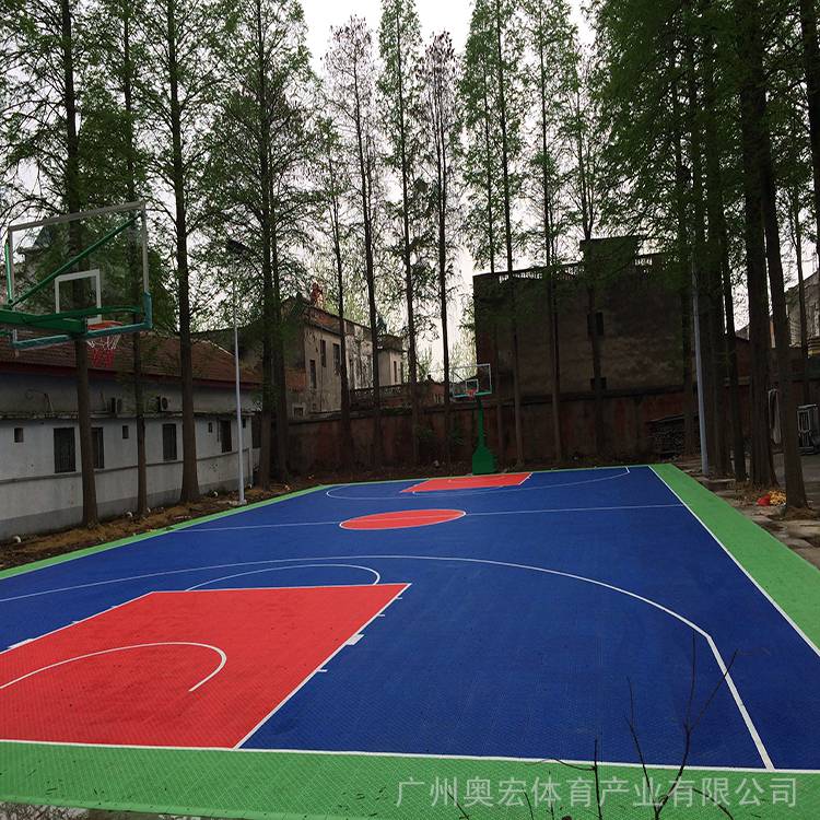硅pu篮球场什么颜色好，铺设篮球场地，杭州塑胶篮球场施工厂家