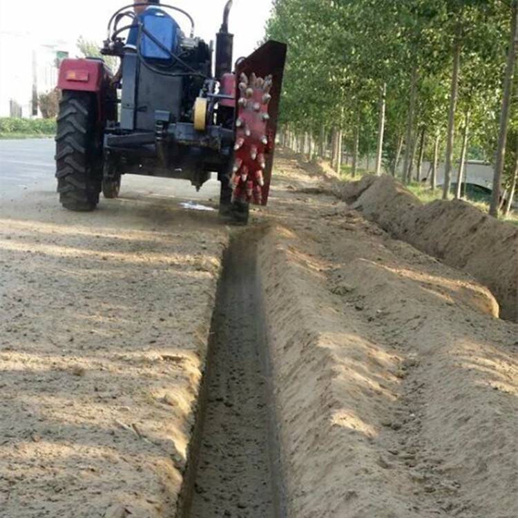 大型圆盘开沟机 水泥路面开沟机 大马力马路牙子开沟机