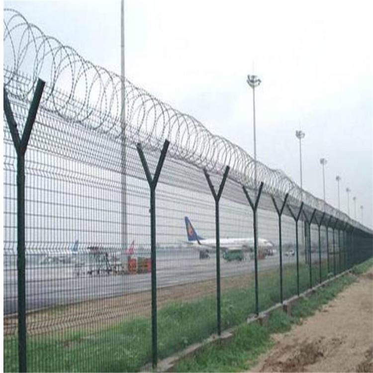 机场护栏网厂家高速公路绿色铁丝网机场护栏网批发定做旺俊