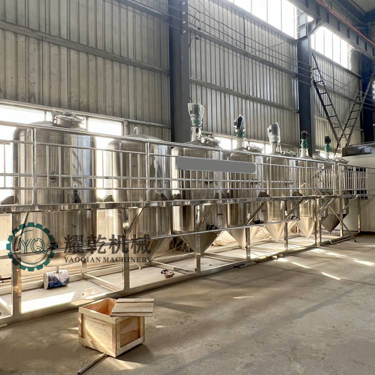 大型山茶油压榨精炼工程连续式米糠油精炼设备河南精炼生产商