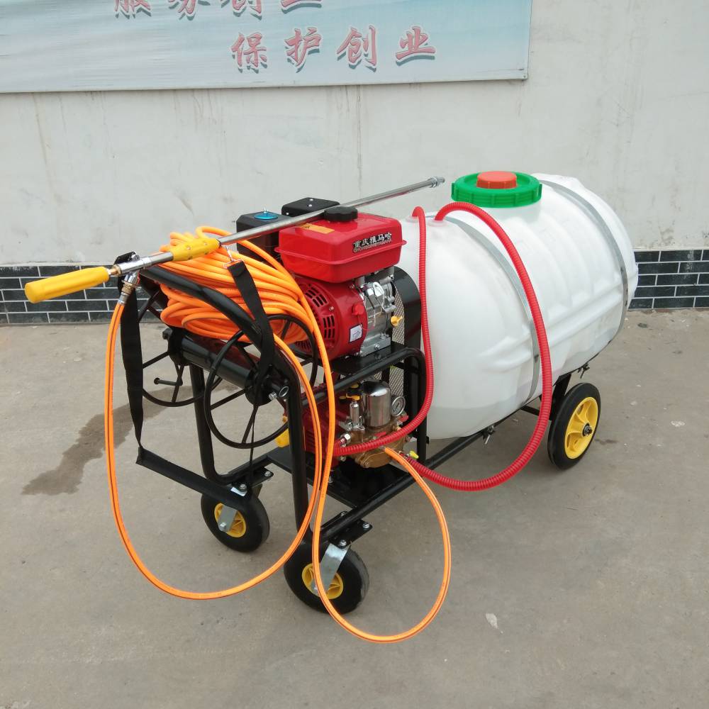 园林手推式机动打药机, 手推式自走打药机 高压远射程树木喷洒机