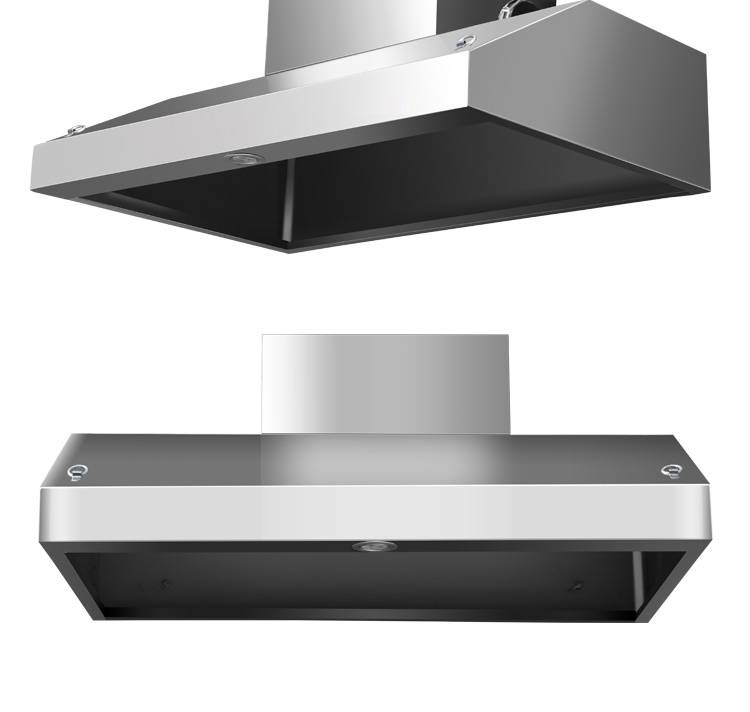 不锈钢排烟罩风机开关管道一体商用饭店餐馆厨房强力抽油烟机加厚