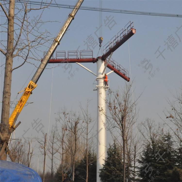 湖北荆州三面LED单立柱塔高速路塔租赁