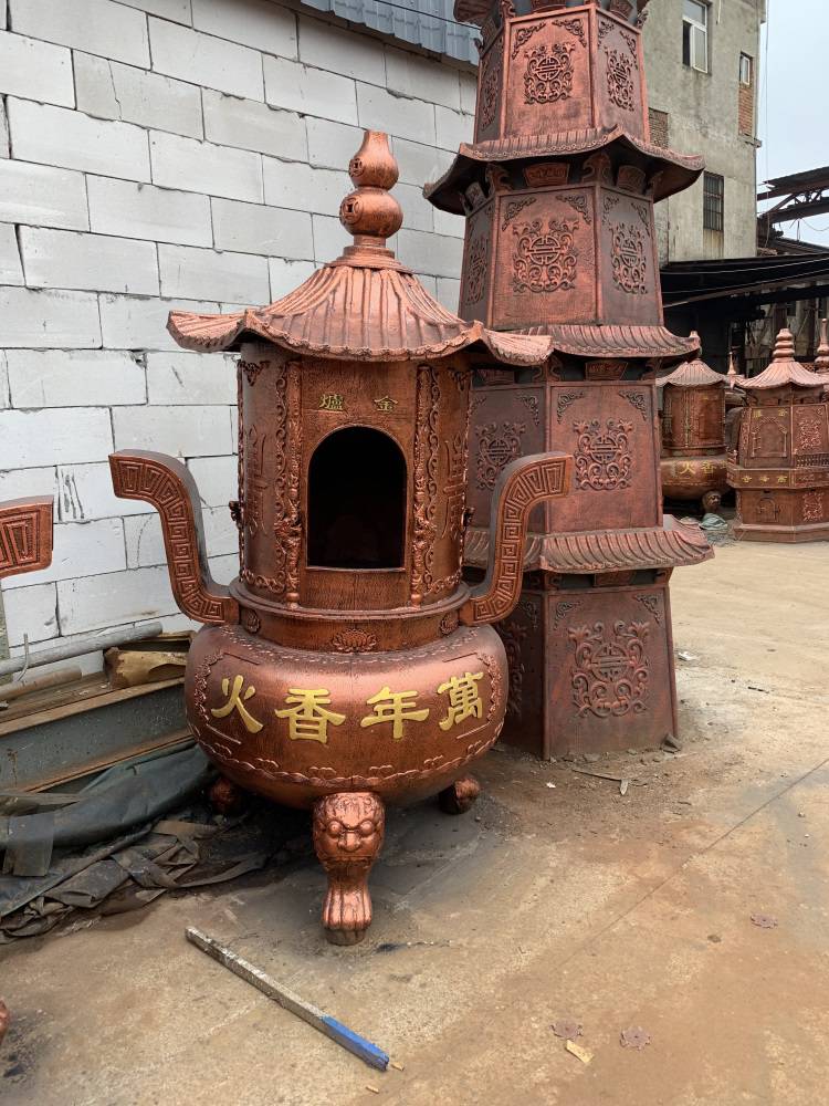 厂家直销寺庙六角七层塔炉优质化宝炉大型烧纸纸炉