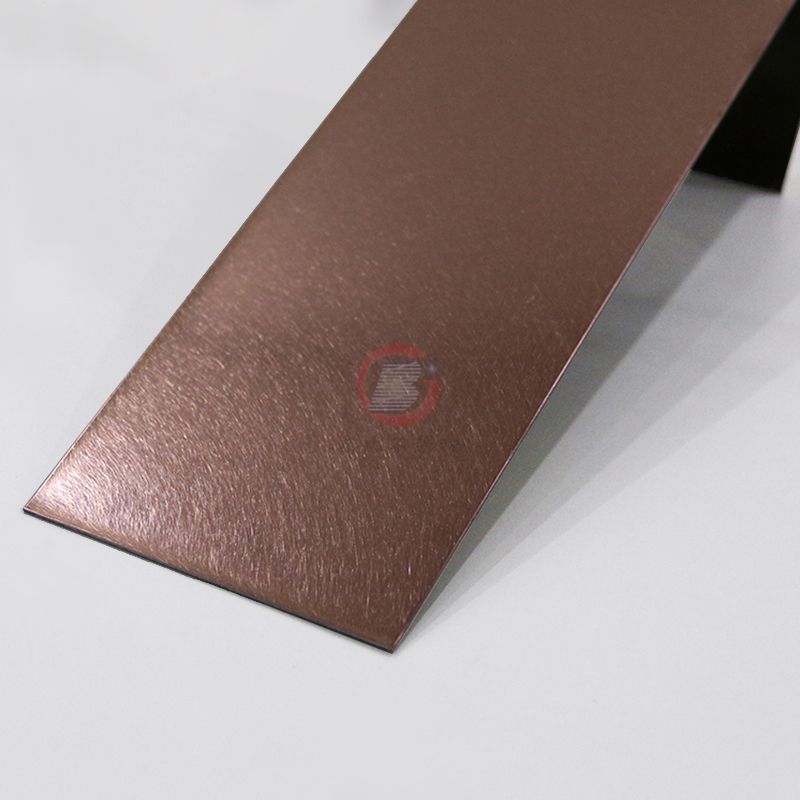 内蒙古304乱纹咖啡色不锈钢板价格电镀咖啡金精磨乱纹不锈钢